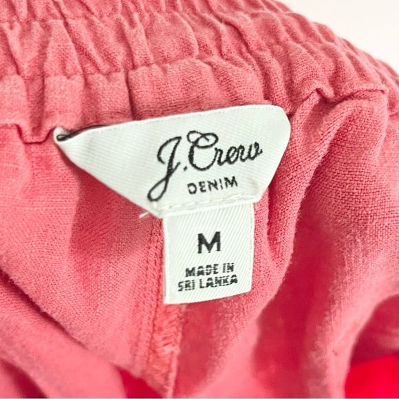 J. Crew Linen Tie Waist Seaside Pants in Pink Women’s Size Medium - Picture 9 of 10